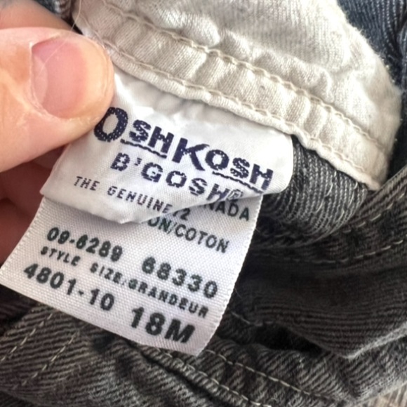 Vintage denim Oshkosh overalls 18M - Picture 2 of 3